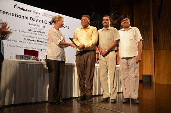 Image of Silver Plate awarded to BHEL for contribution made towards Medical Mobile Units (5 Nos.) to Helpage India